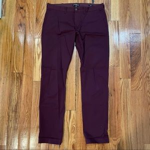 J Crew Slim-fit Flex Khaki Pant (Plum)